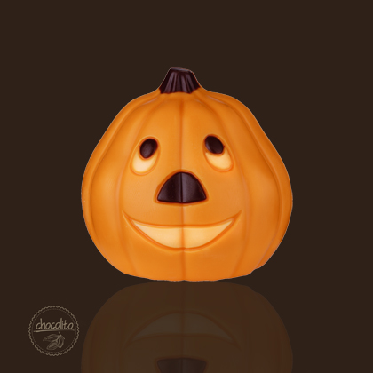 czekoladowa dynia, dynia z czekolady, czekoladowe upominki na Halloween, upominki na Halloween, prezenty na Halloween, prezenty dla dzieci, czekoladowe upominki